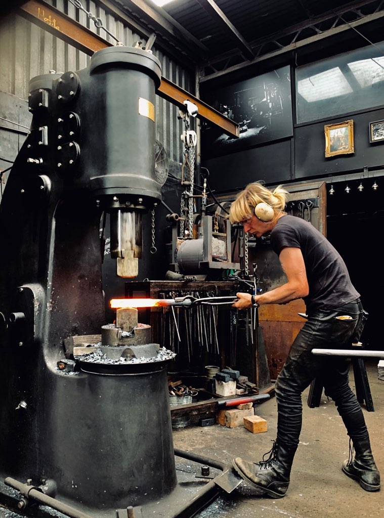 Wesley Miles, Printing press construction, 2020. Photo Pete Mattila.