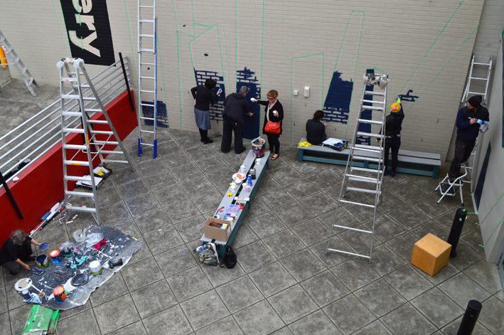 Neil Haddon, courtyard design in progress, 2013.